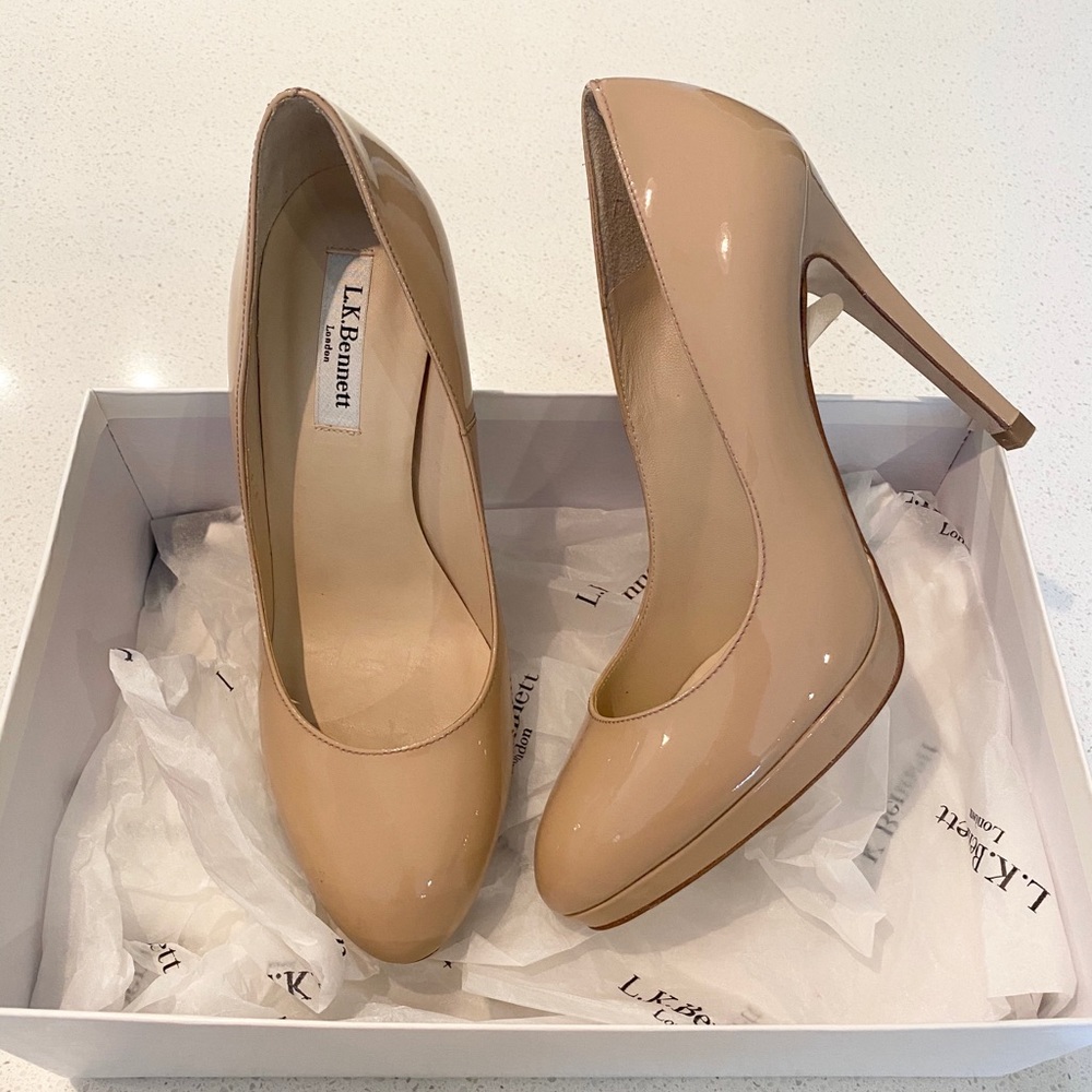 L.K. Bennett - Nw Sledge Nude Heels (New in Box!)